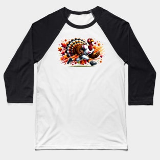 Turkey Football Touchdown Thanksgiving Funny Tee Baseball T-Shirt